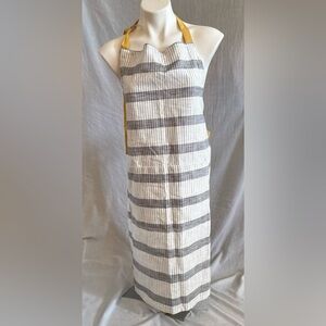 NWOT Hearth & Hand with Magnolia Striped Railroad Cotton Cooking Apron 34" Tall